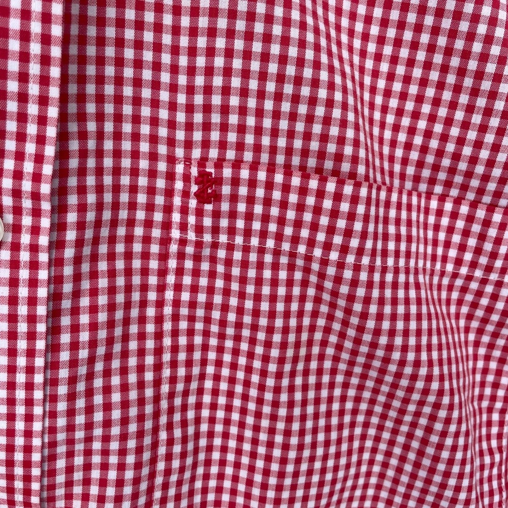 Izod Shirt Mens 2XL Pink Plaid Long Sleeve Button Down Cotton Blend - Picture 5 of 6